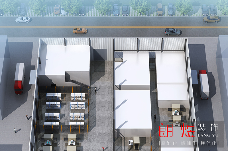 現(xiàn)代標(biāo)準(zhǔn)工業(yè)園2000平廠房裝修效果圖